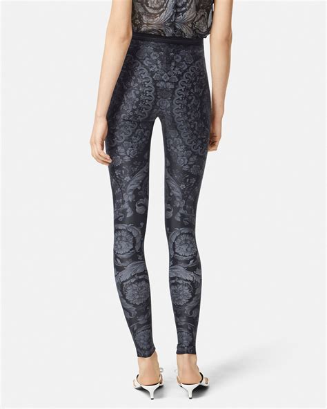 versace baroque leggings|Barocco Leggings Black .